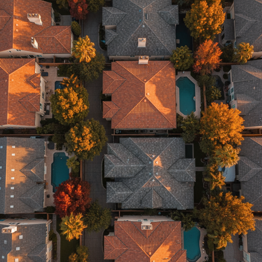 Roofing crew working on a residential roof in San Diego County